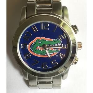 New Florida Gators Mens Watch, Bracelet, Metal, With Free Battery, NCAA